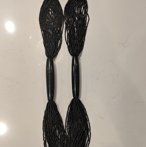 Black beaded Chico's necklace